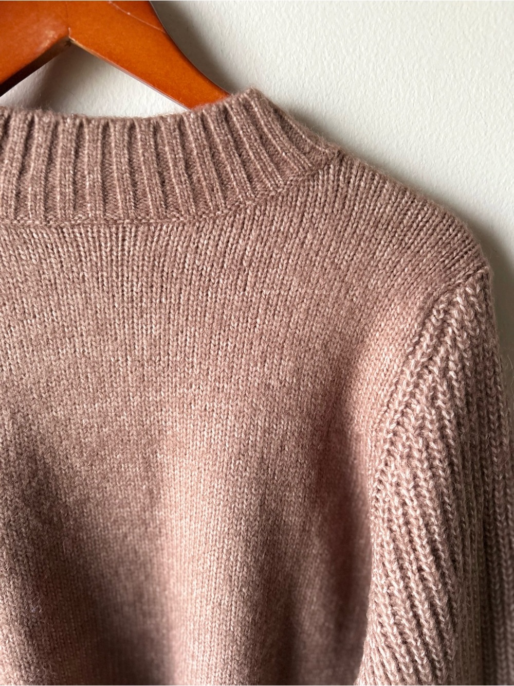 LOFT Outlet Petite Brown Cable Knit Mock Neck Sweater LP - Picture 9 of 9